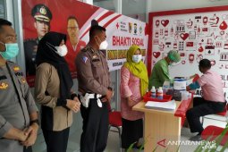 Police officers in East Java’s Jember donate convalescent plasma