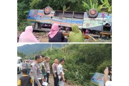 Bus carrying 23 passengers overturns in N Sumatra’s South Tapanuli